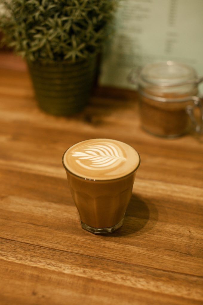 Cherry Blossom Latte Glass